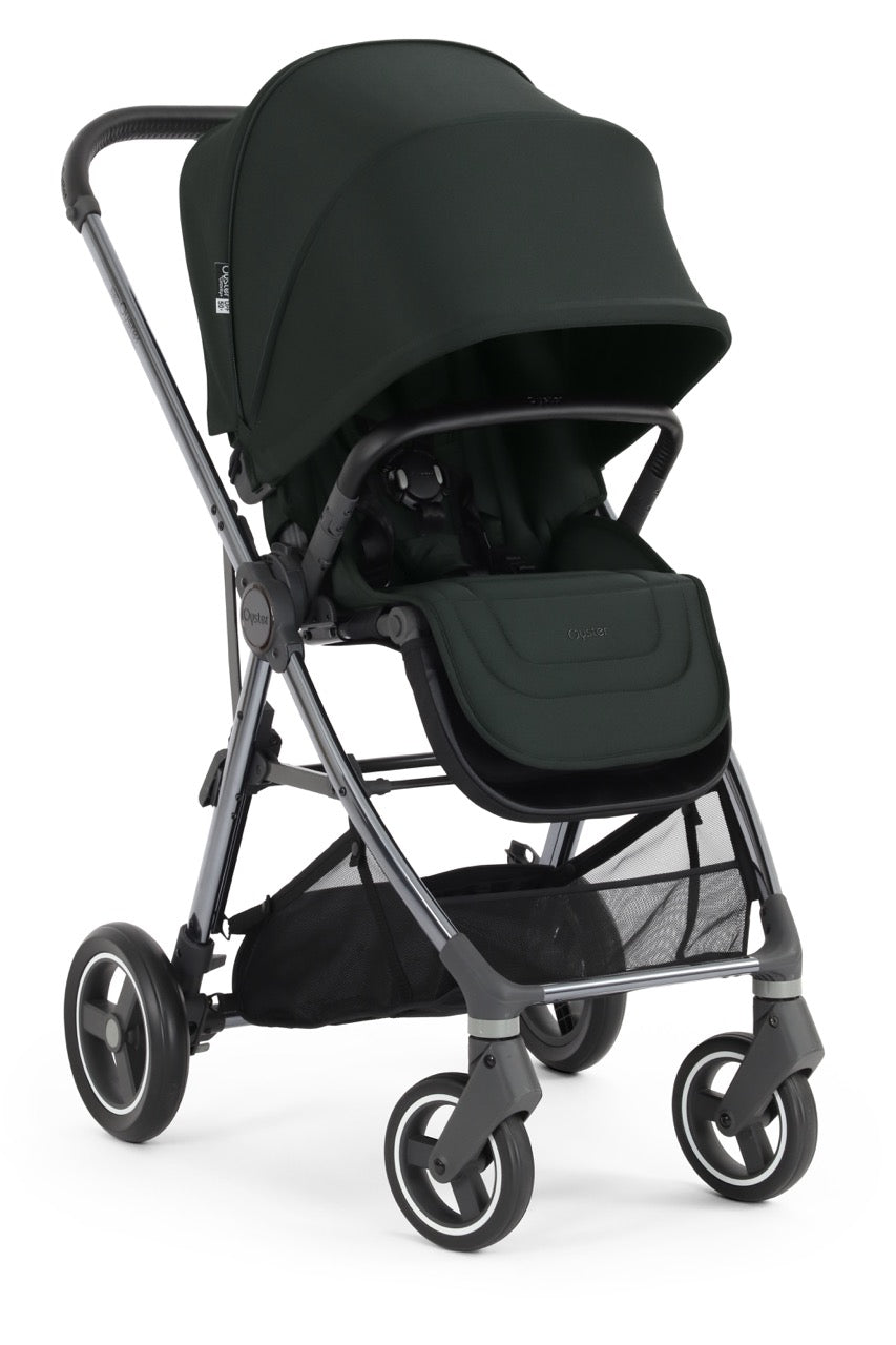 BabyStyle Oyster Gravity+ Stroller and Carrycot - Black Olive - Pramsy