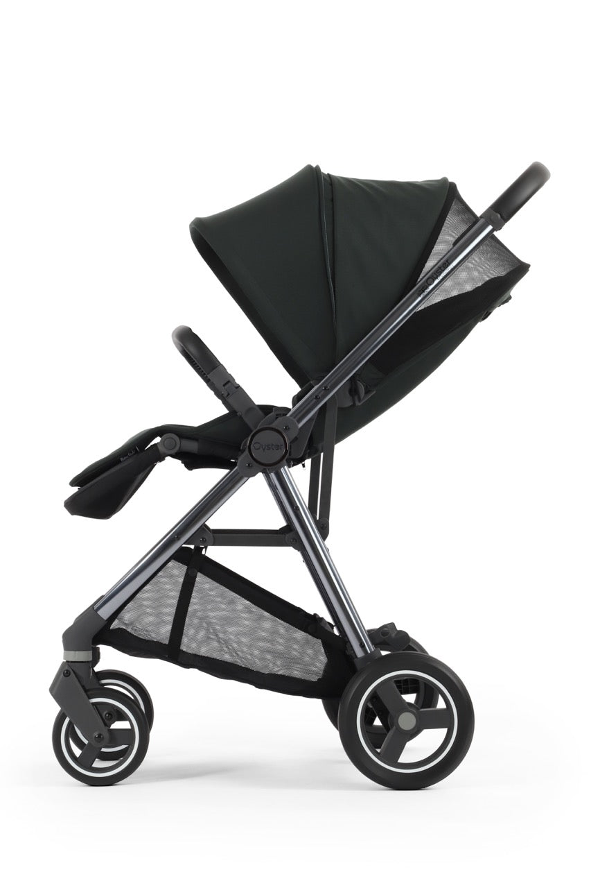 BabyStyle Oyster Gravity+ Stroller and Carrycot - Black Olive - Pramsy