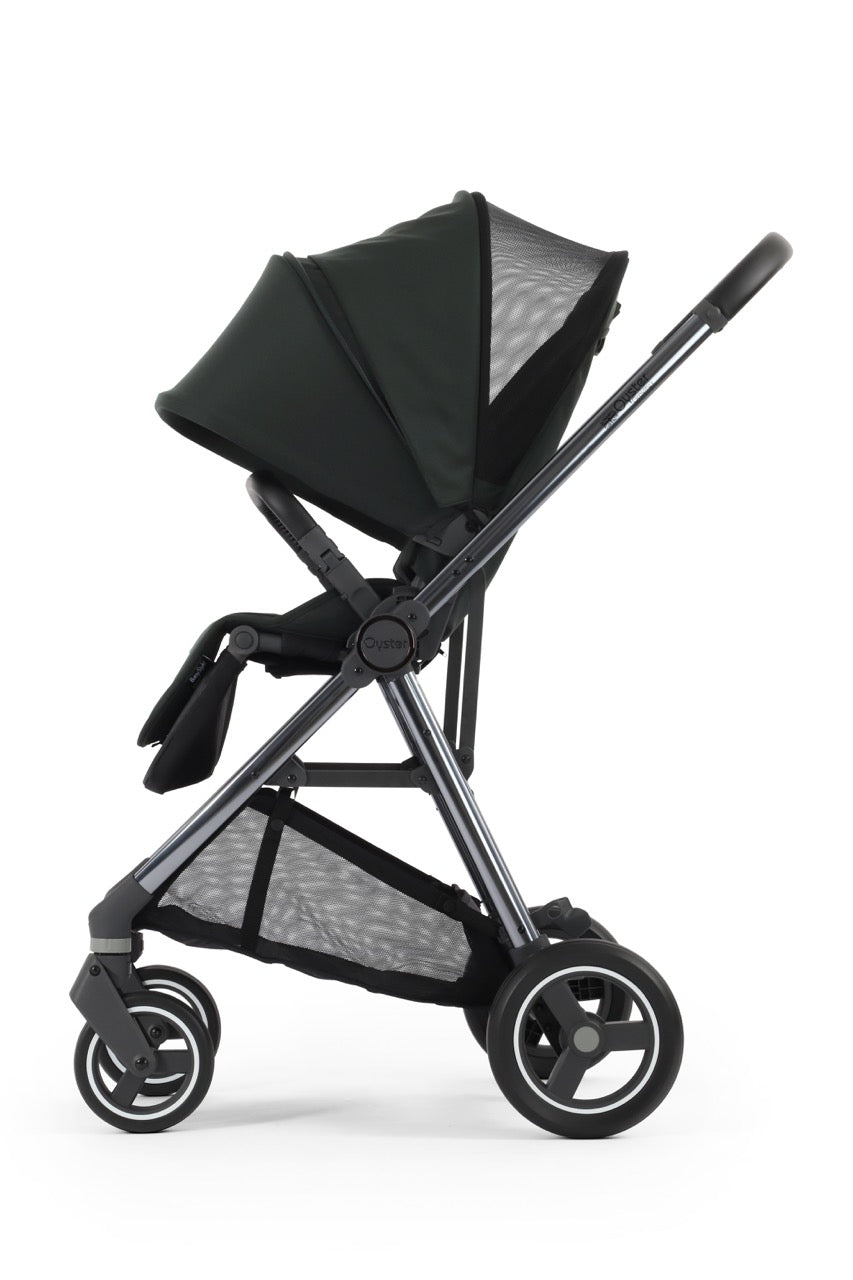 BabyStyle Oyster Gravity+ Stroller and Carrycot - Black Olive - Pramsy