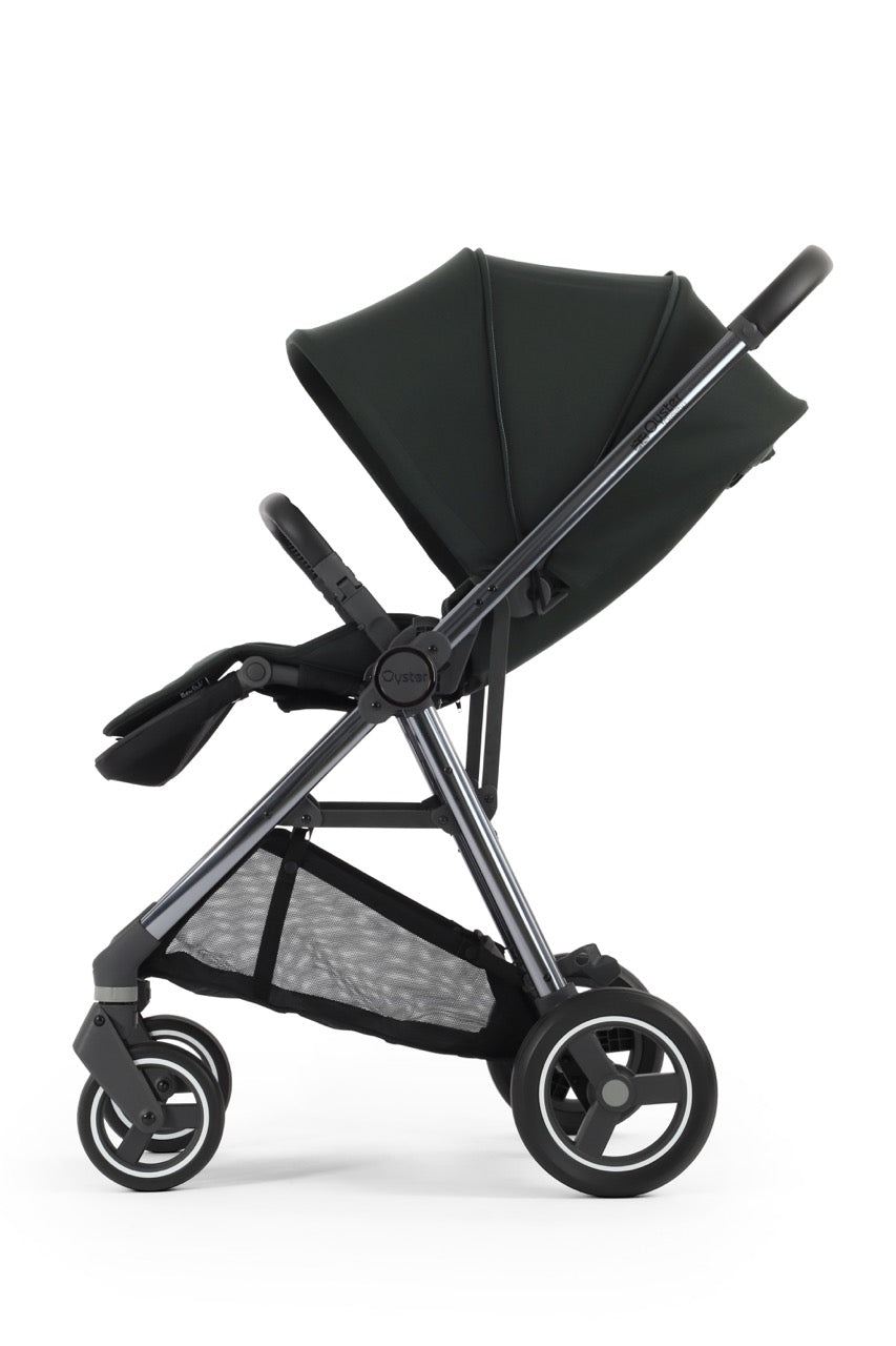 BabyStyle Oyster Gravity+ Stroller and Carrycot - Black Olive - Pramsy