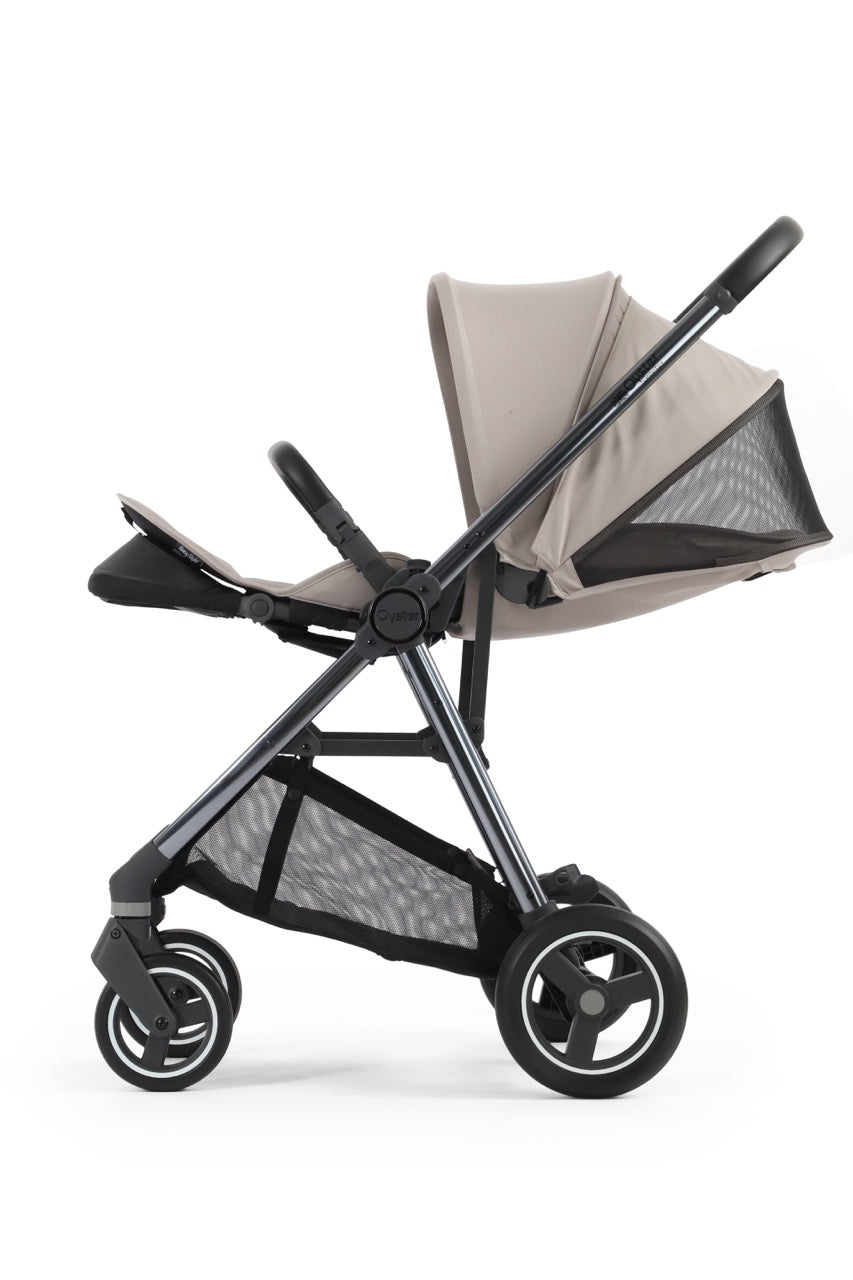 BabyStyle Oyster Gravity+ Stroller and Carrycot - Stone - Pramsy