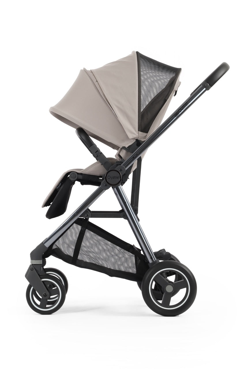 BabyStyle Oyster Gravity+ Stroller and Carrycot - Stone - Pramsy