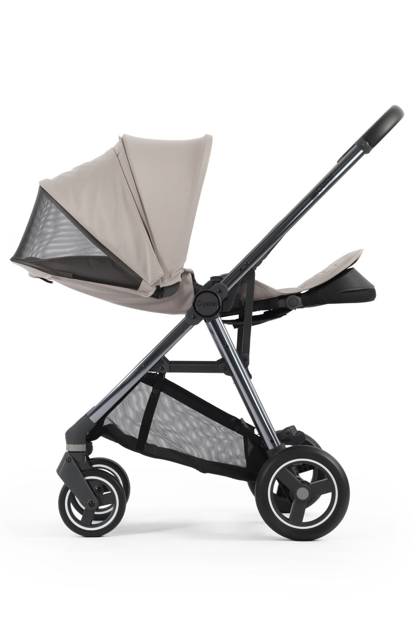 BabyStyle Oyster Gravity+ Stroller and Carrycot - Stone - Pramsy