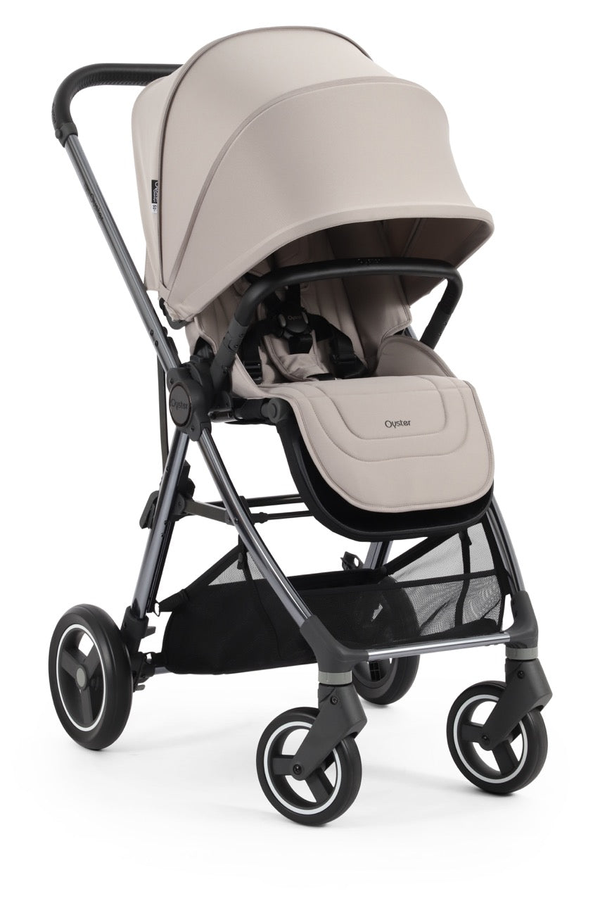 BabyStyle Oyster Gravity+ Stroller and Carrycot - Stone - Pramsy