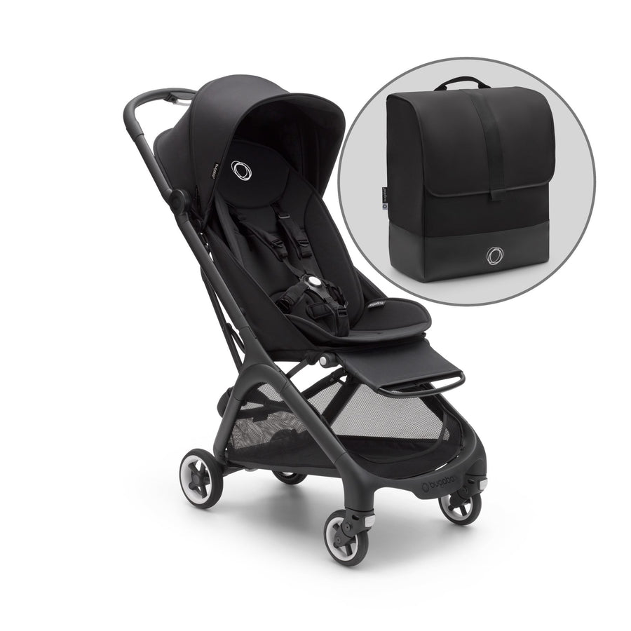 Bugaboo Butterfly + FREE Transport Bag Pushchair/Stroller - Midnight Black - Pramsy