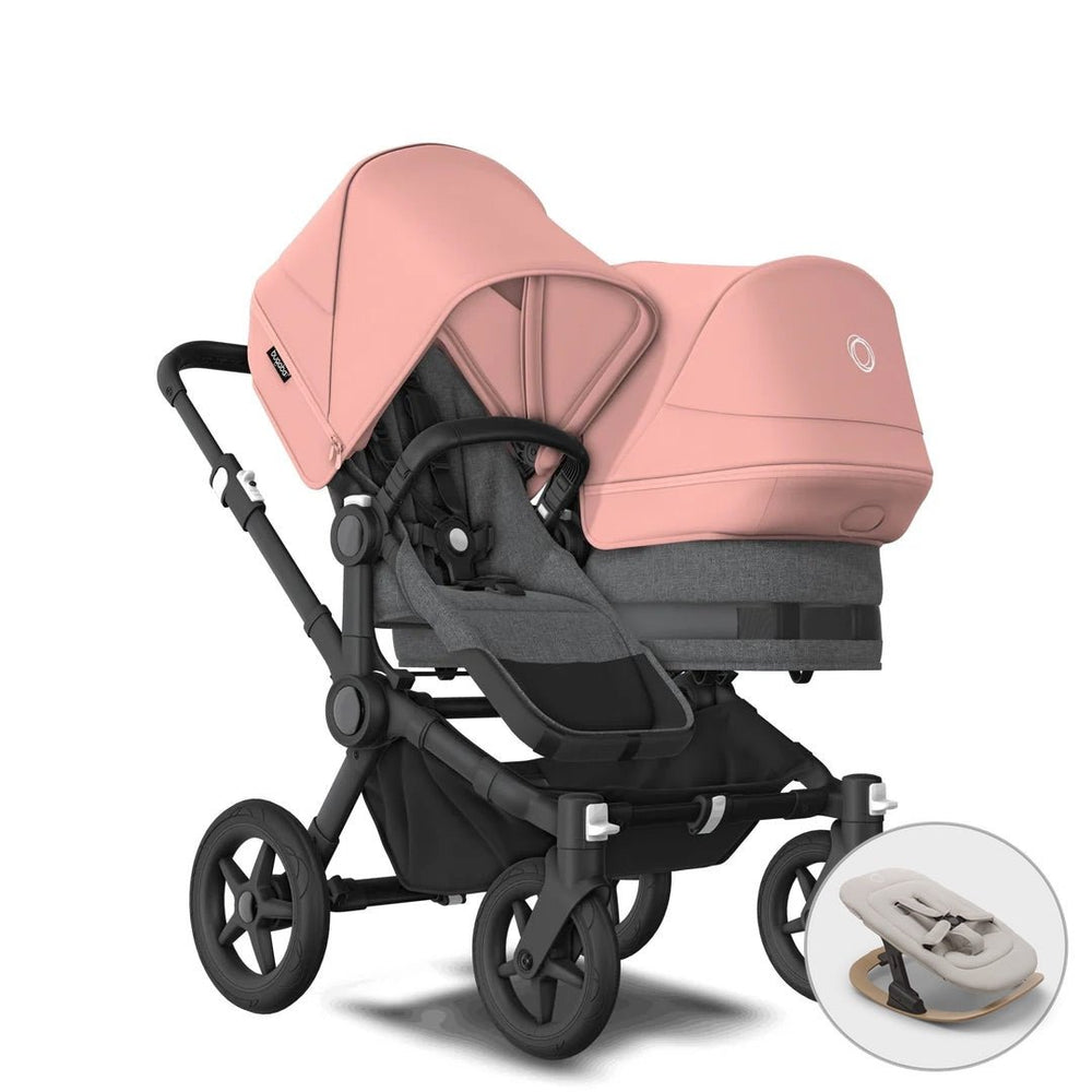Bugaboo Donkey 5 Duo + FREE Newborn Rocker - Morning Pink - Pramsy