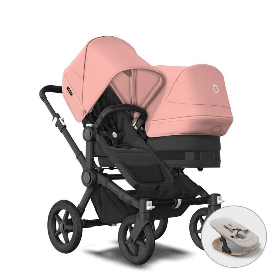Bugaboo Donkey 5 Duo + FREE Newborn Rocker - Morning Pink - Pramsy