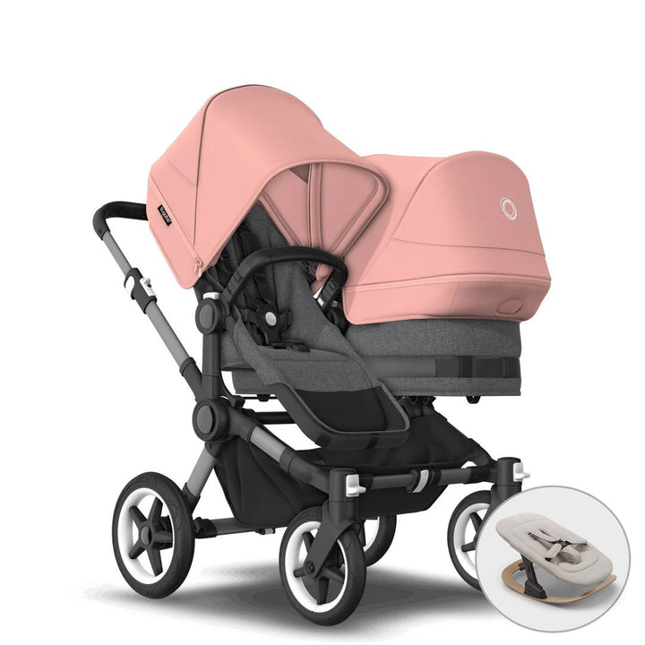 Bugaboo Donkey 5 Duo + FREE Newborn Rocker - Morning Pink - Pramsy