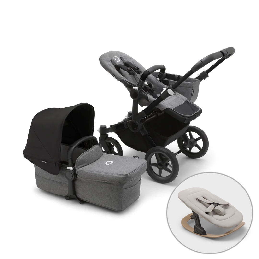 Bugaboo Donkey 5 Mono + FREE Newborn Rocker - Midnight Black - Pramsy