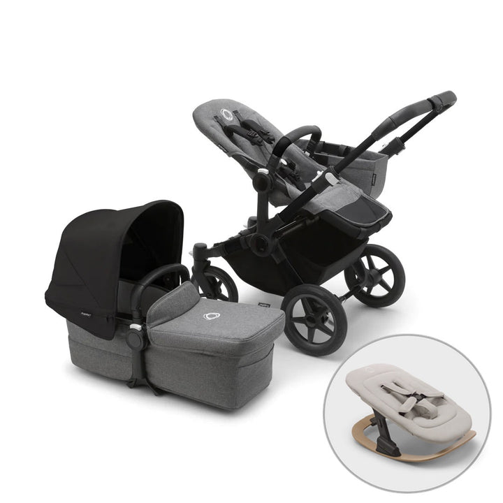 Bugaboo Donkey 5 Mono + FREE Newborn Rocker - Midnight Black - Pramsy