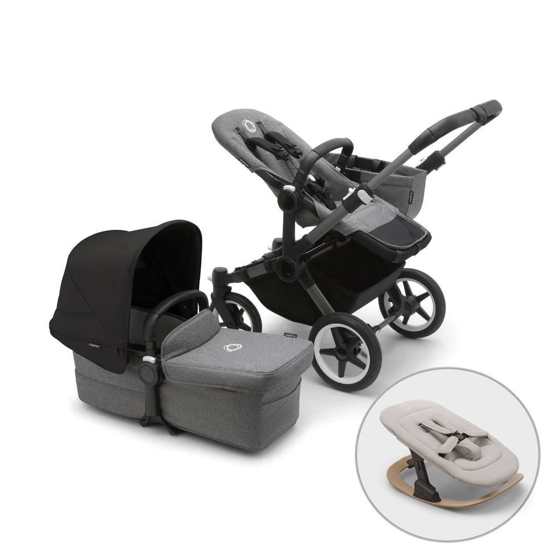 Bugaboo Donkey 5 Mono + FREE Newborn Rocker - Midnight Black - Pramsy