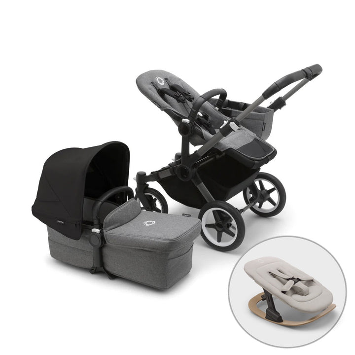 Bugaboo Donkey 5 Mono + FREE Newborn Rocker - Midnight Black - Pramsy