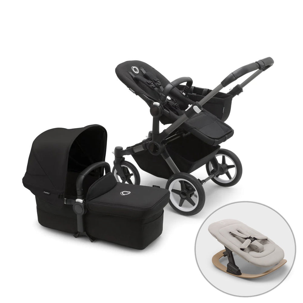 Bugaboo Donkey 5 Mono + FREE Newborn Rocker - Midnight Black - Pramsy