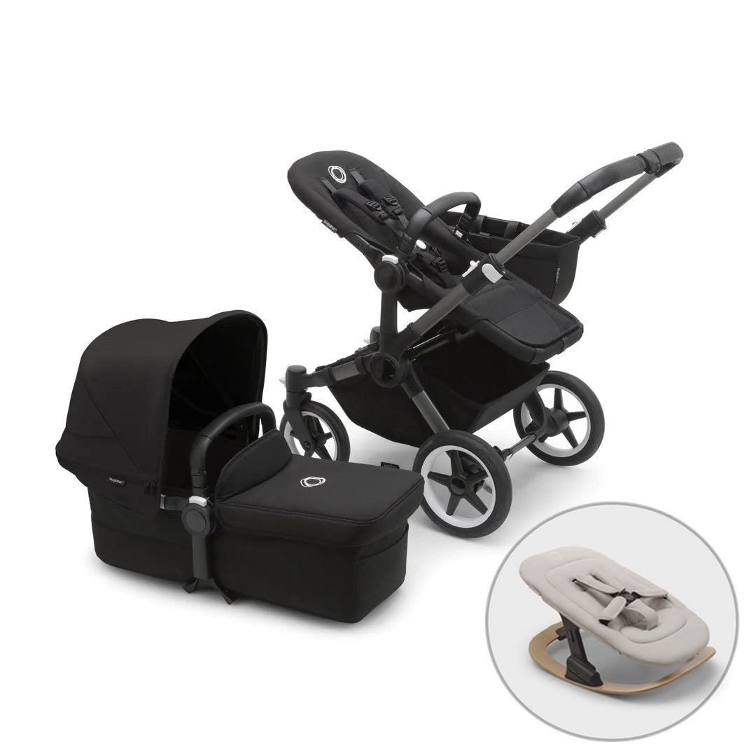 Bugaboo Donkey 5 Mono + FREE Newborn Rocker - Midnight Black - Pramsy