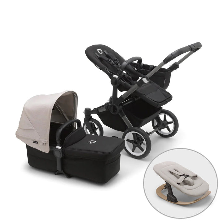 Bugaboo Donkey 5 Mono + FREE Newborn Rocker - Misty White - Pramsy