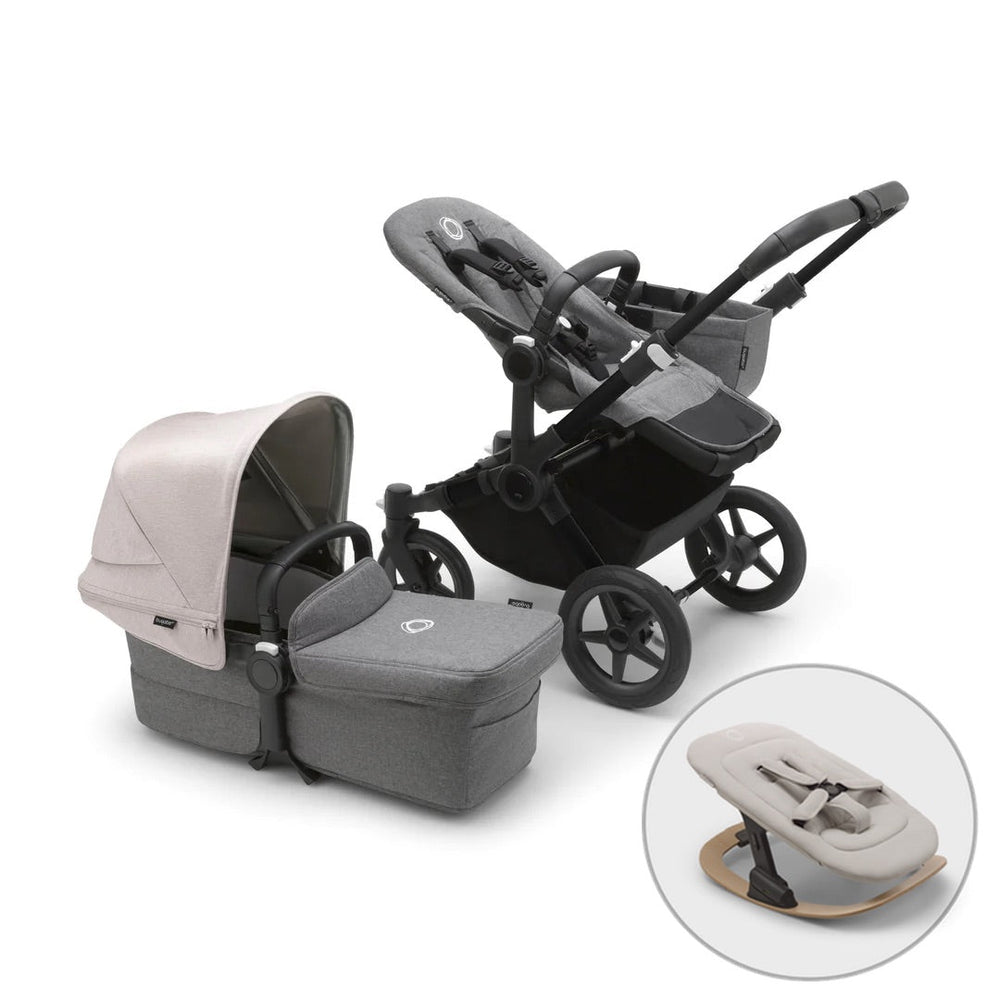 Bugaboo Donkey 5 Mono + FREE Newborn Rocker - Misty White - Pramsy