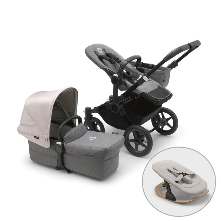 Bugaboo Donkey 5 Mono + FREE Newborn Rocker - Misty White - Pramsy