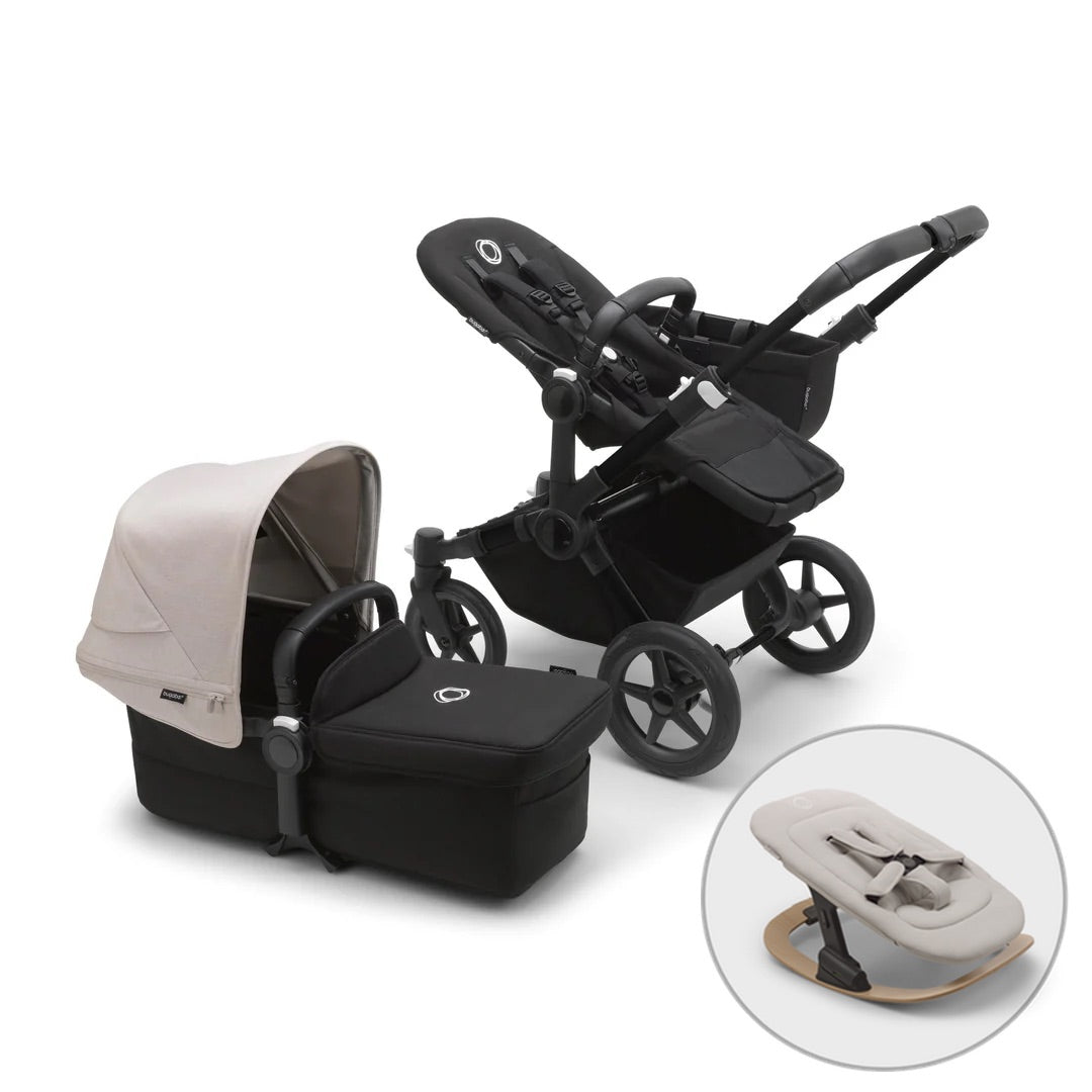 Bugaboo Donkey 5 Mono + FREE Newborn Rocker - Misty White - Pramsy