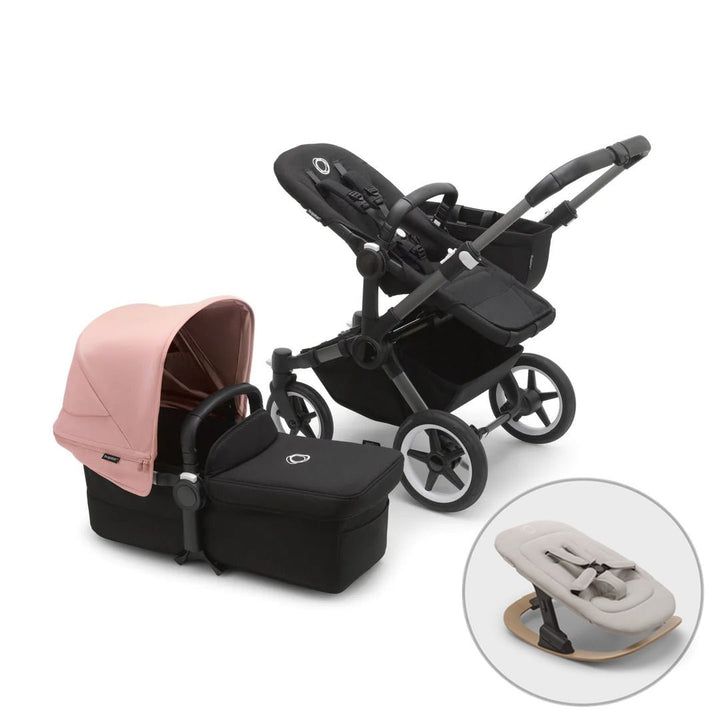 Bugaboo Donkey 5 Mono + FREE Newborn Rocker - Morning Pink - Pramsy