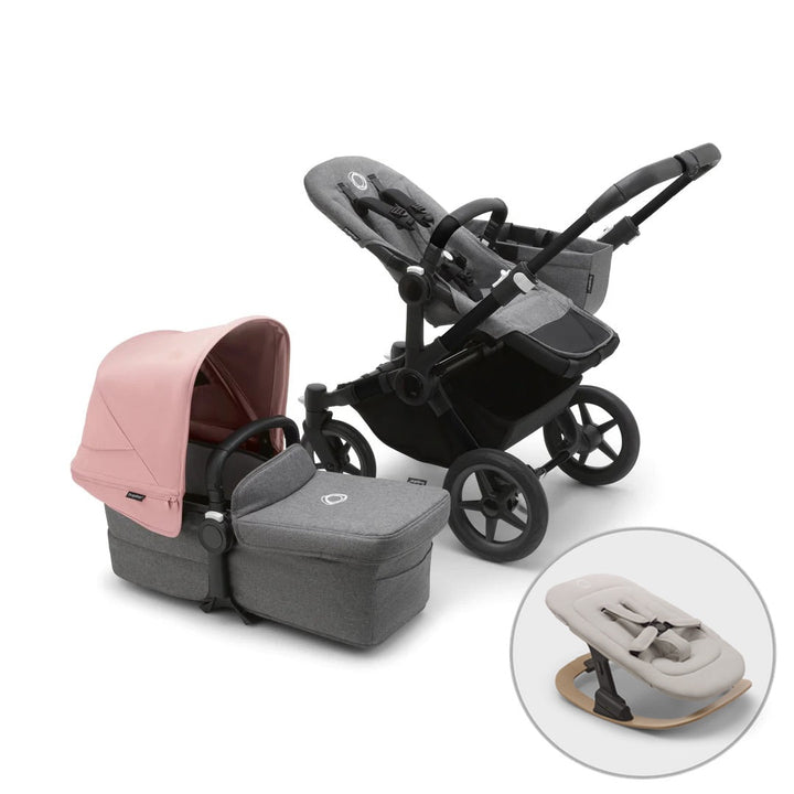 Bugaboo Donkey 5 Mono + FREE Newborn Rocker - Morning Pink - Pramsy