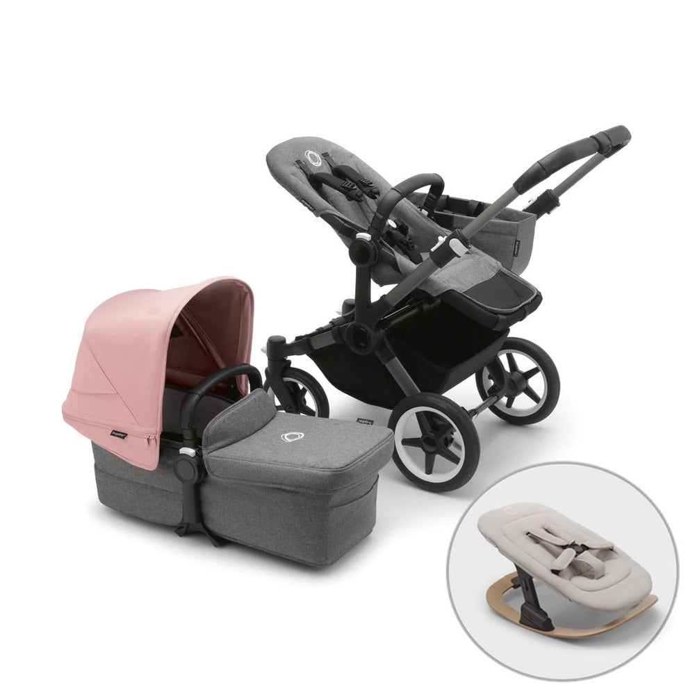 Bugaboo Donkey 5 Mono + FREE Newborn Rocker - Morning Pink - Pramsy