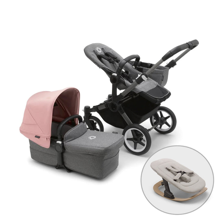 Bugaboo Donkey 5 Mono + FREE Newborn Rocker - Morning Pink - Pramsy