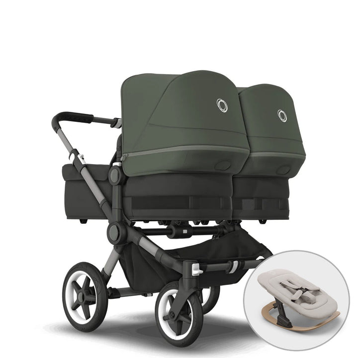 Bugaboo Donkey 5 Twin + FREE Newborn Rocker - Forest Green - Pramsy