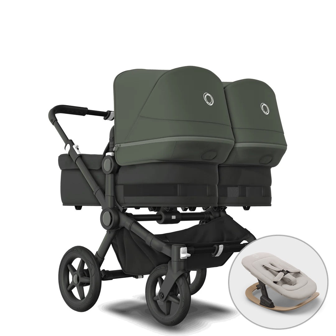 Bugaboo Donkey 5 Twin + FREE Newborn Rocker - Forest Green - Pramsy