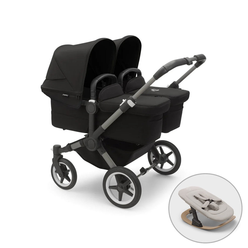 Bugaboo Donkey 5 Twin + FREE Newborn Rocker - Midnight Black - Pramsy