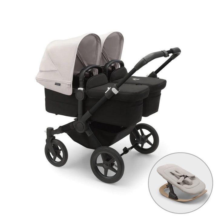 Bugaboo Donkey 5 Twin + FREE Newborn Rocker - Misty White - Pramsy