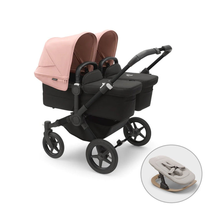 Bugaboo Donkey 5 Twin + FREE Newborn Rocker - Morning Pink - Pramsy