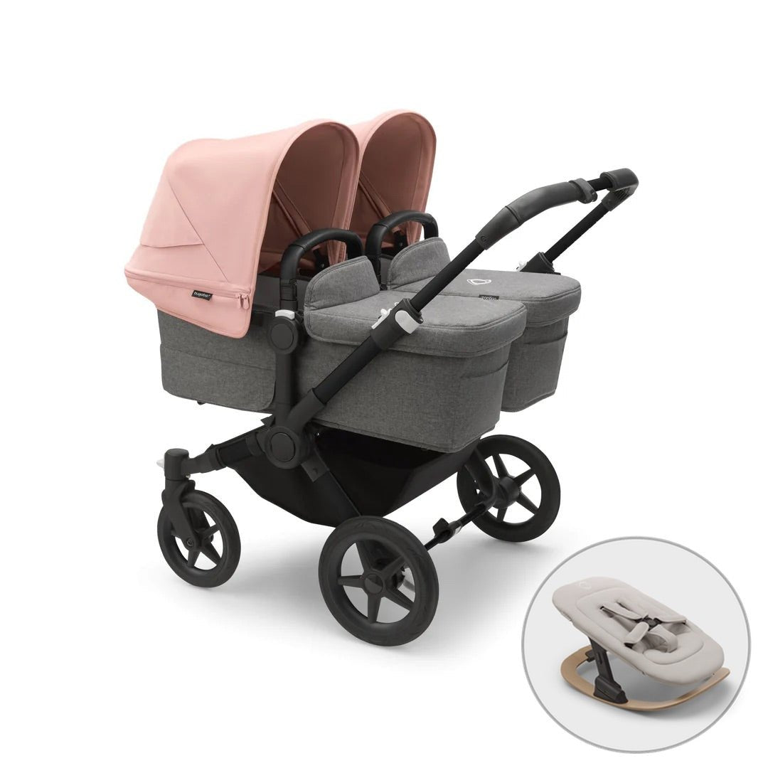 Bugaboo Donkey 5 Twin + FREE Newborn Rocker - Morning Pink - Pramsy