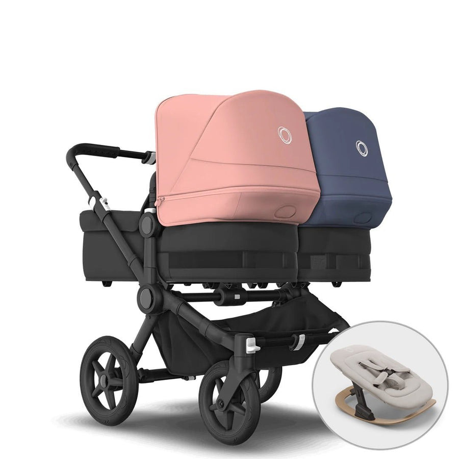 Bugaboo Donkey 5 Twin + FREE Newborn Rocker - Pink & Blue - Pramsy
