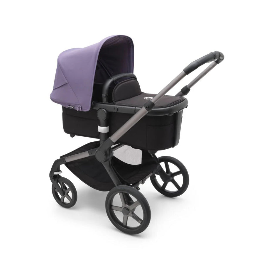 Bugaboo Fox 5 Base and Canopy - Astro Purple and Black on Graphite Chassis - Pramsy