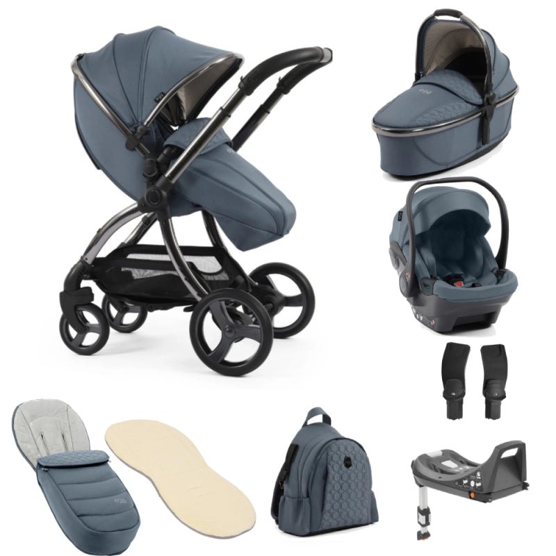 (Copy) Egg3 Stroller & Carrycot with Egg Shell Car Seat and Base Luxury Bundle - Topaz - Pramsy