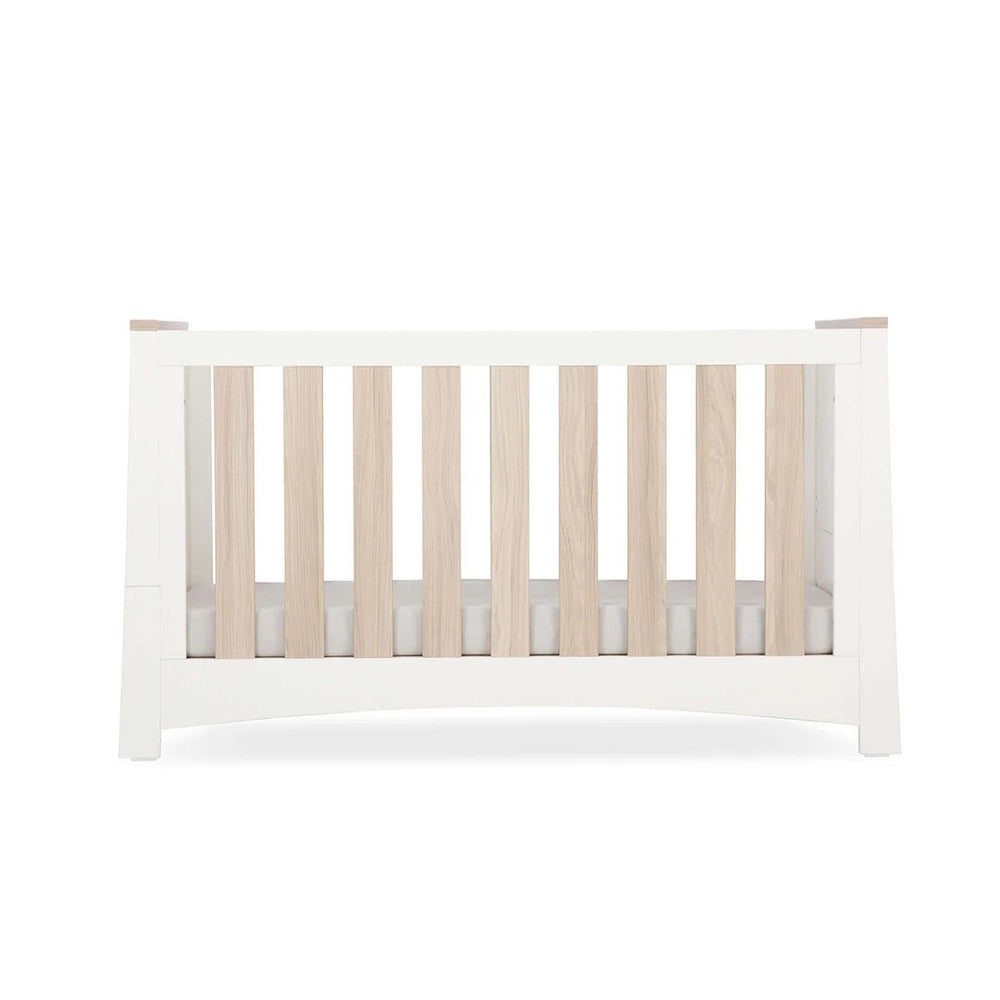 CuddleCo Ada Cot Bed - White/Ash - Pramsy