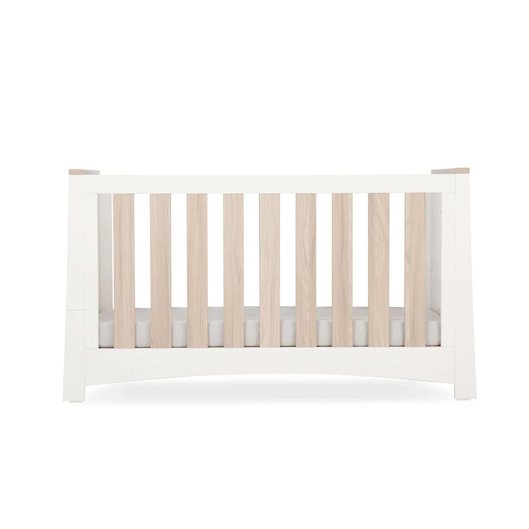 CuddleCo Ada Cot Bed - White/Ash - Pramsy