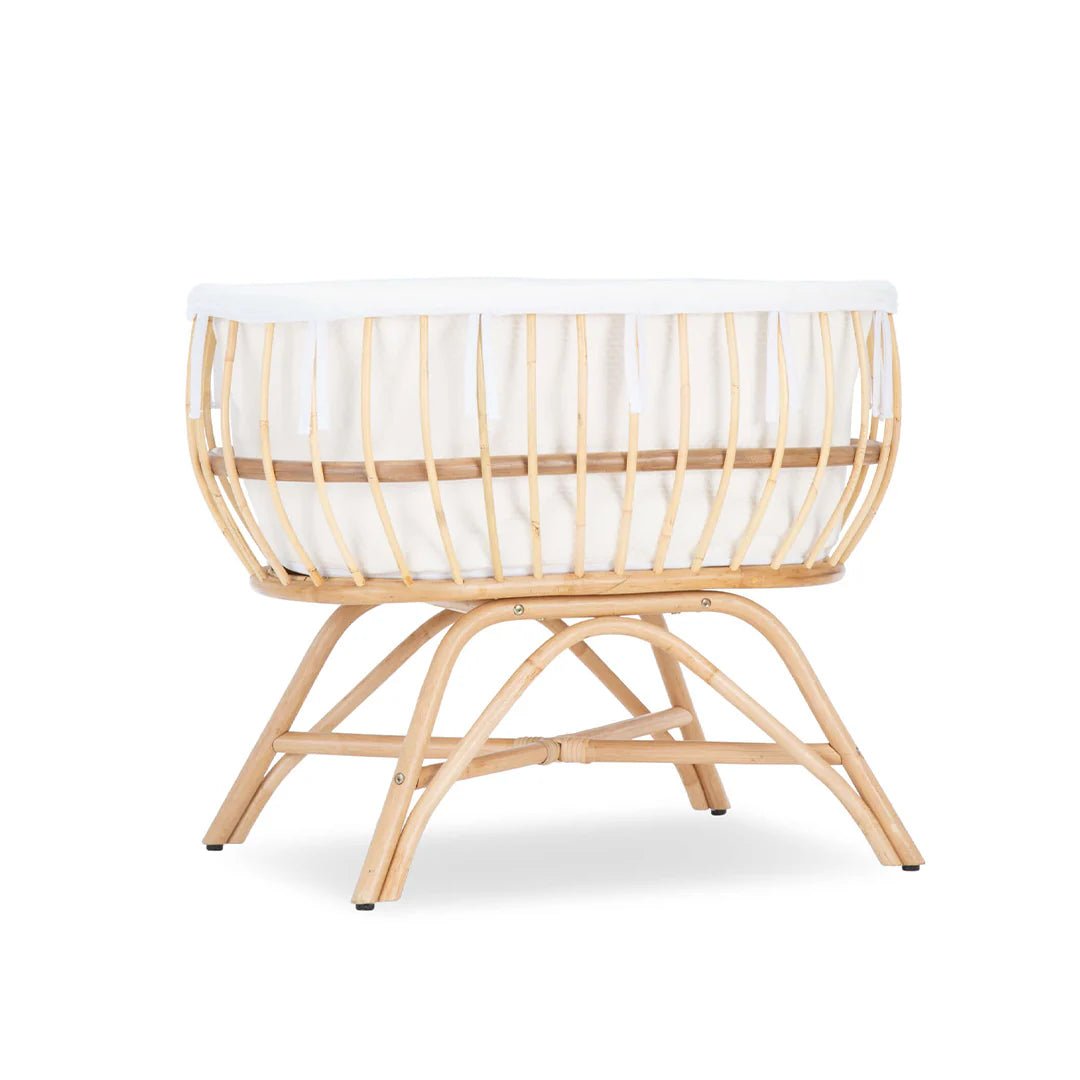 CuddleCo Aria Crib - Rattan - Pramsy