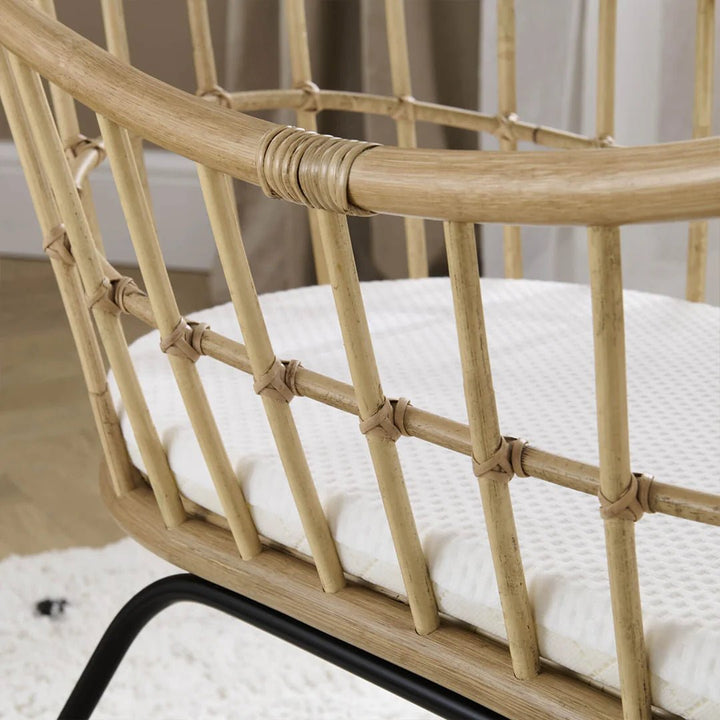 CuddleCo Aria Wave Crib - Rattan - Pramsy