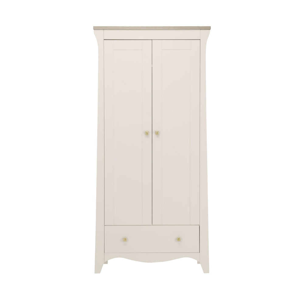 CuddleCo Clara 2 Door Nursery Wardrobe - Cashmere & Ash - Pramsy