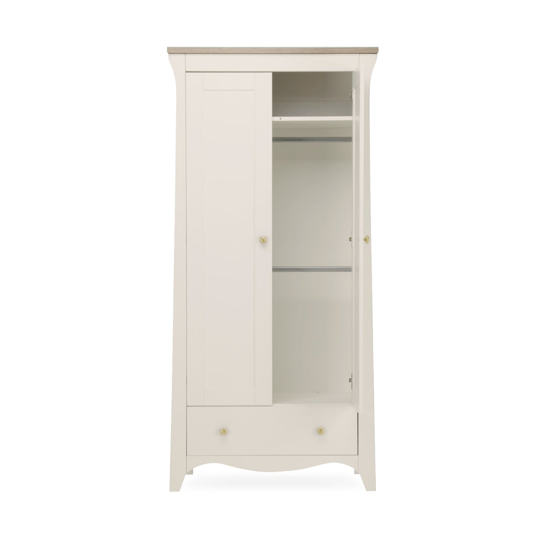 CuddleCo Clara 2 Door Nursery Wardrobe - Cashmere & Ash - Pramsy