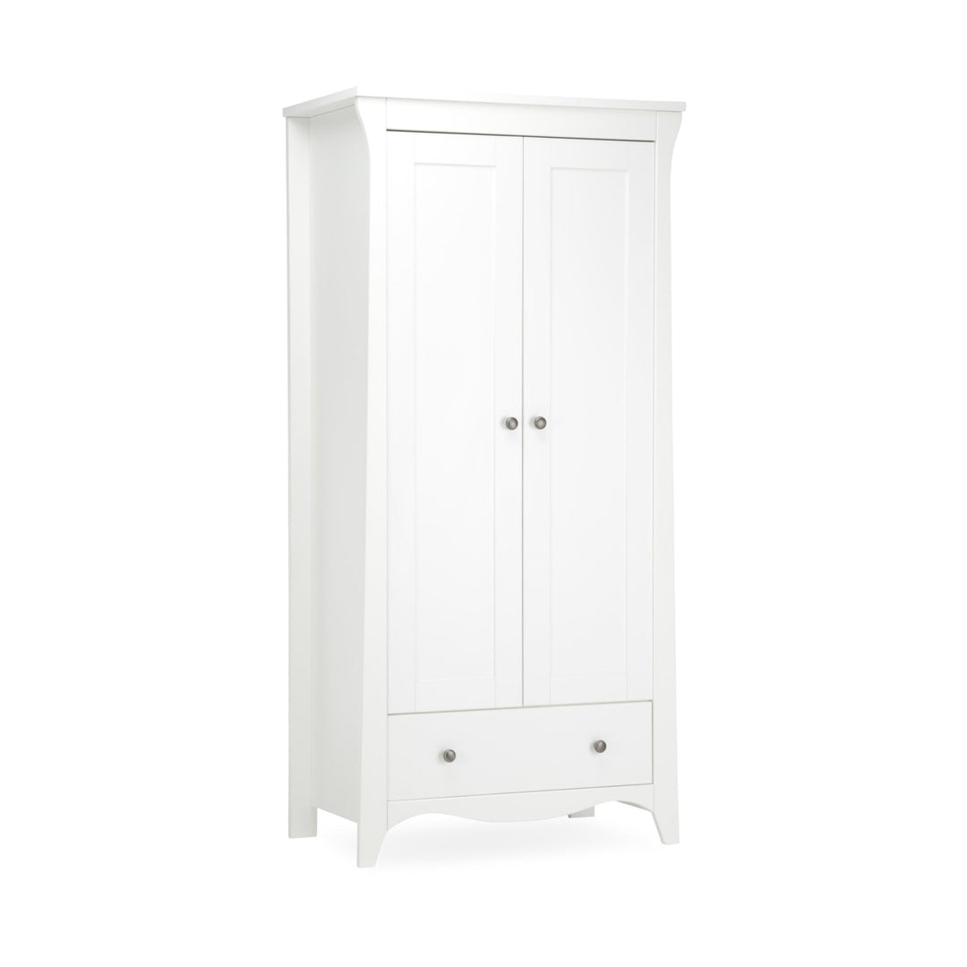 CuddleCo Clara 2 Door Nursery Wardrobe - White - Pramsy