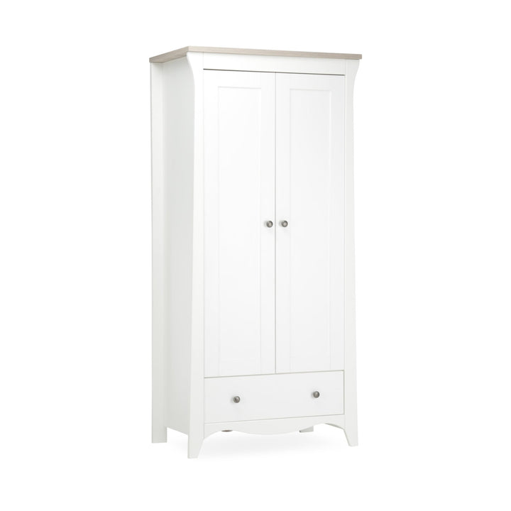 CuddleCo Clara 2 Door Nursery Wardrobe - White & Ash - Pramsy