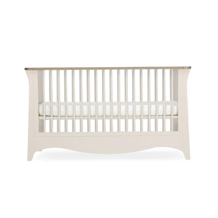 CuddleCo Clara 2 Piece Nursery Furniture Set (Cot Bed & Dresser) - Cashmere & Ash - Pramsy