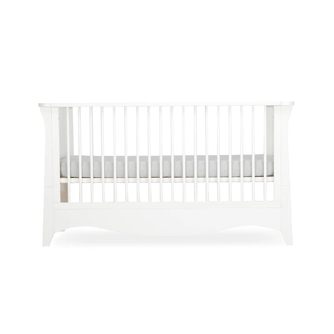 CuddleCo Clara 2 Piece Nursery Furniture Set (Cot Bed & Dresser) - White - Pramsy