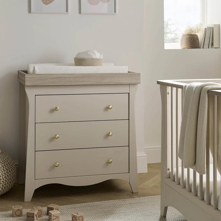 CuddleCo Clara 3 Piece Nursery Furniture Set - Cashmere & Ash - Pramsy