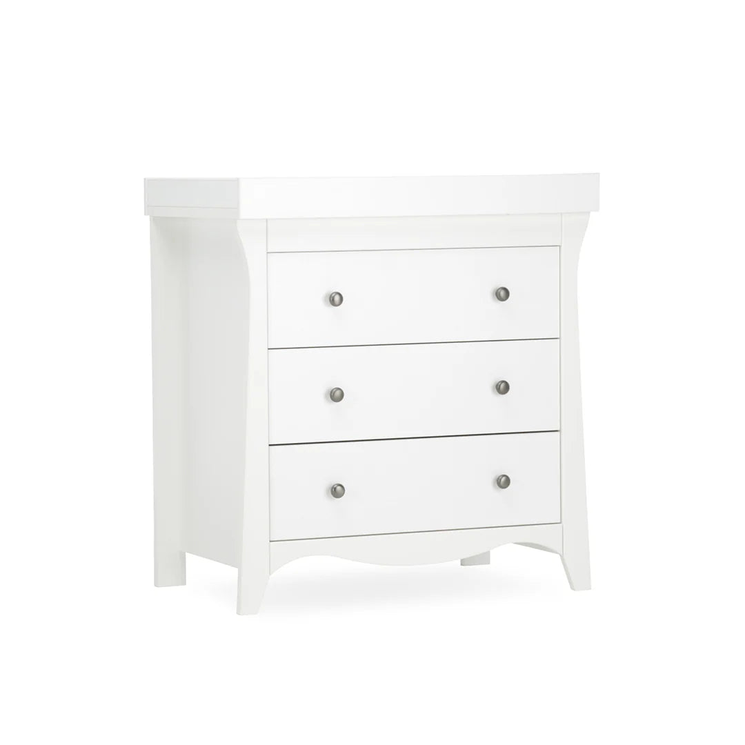 CuddleCo Clara 3 Piece Nursery Furniture Set - White - Pramsy