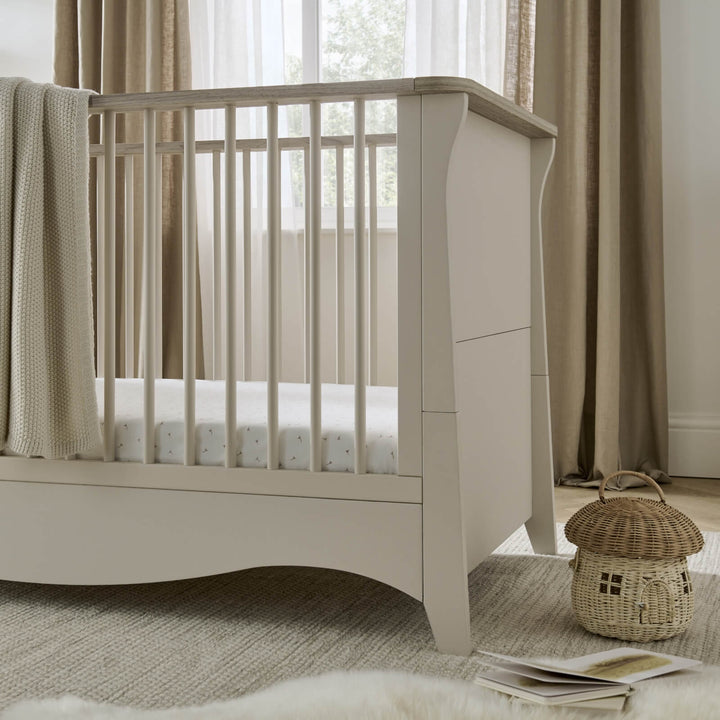 CuddleCo Clara Cot Bed - Cashmere & Ash - Pramsy