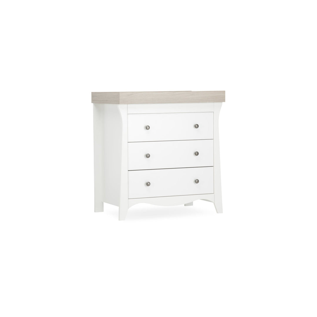 CuddleCo Clara Dresser Changer - White & Ash - Pramsy