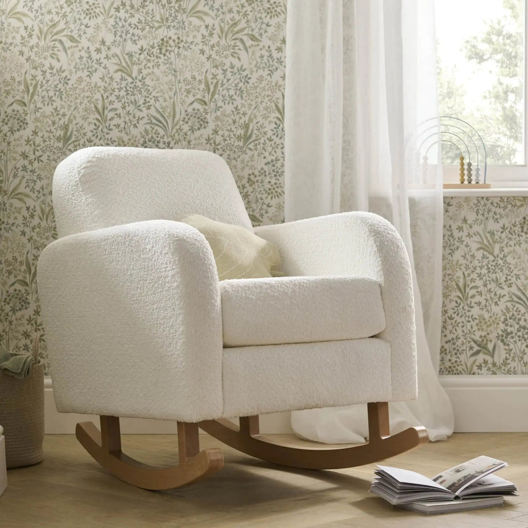 CuddleCo Etta Boucle Nursing Chair - Off White - Pramsy